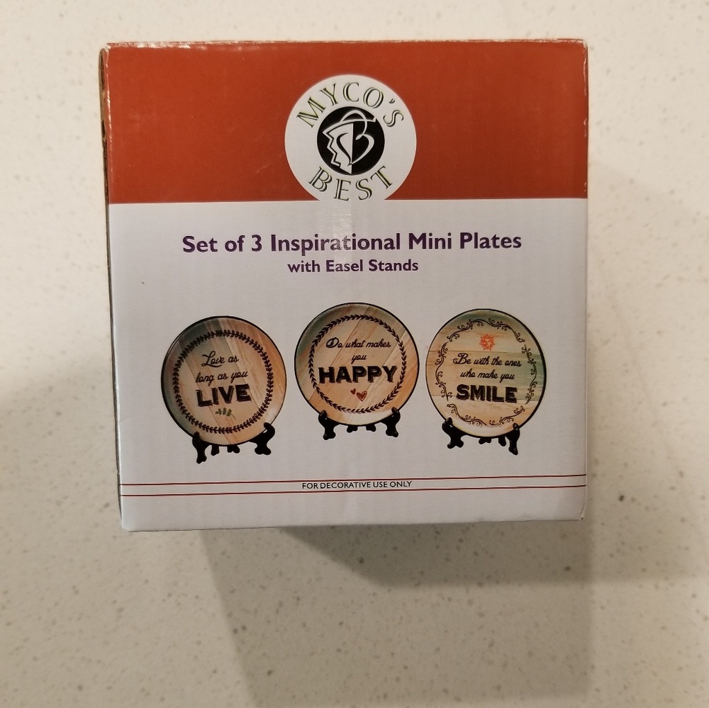 3pc Inspirational Mini Plates